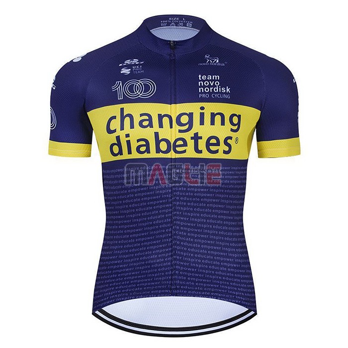 Maglia Novo Nordisk Manica Corta 2021 Blu Giallo